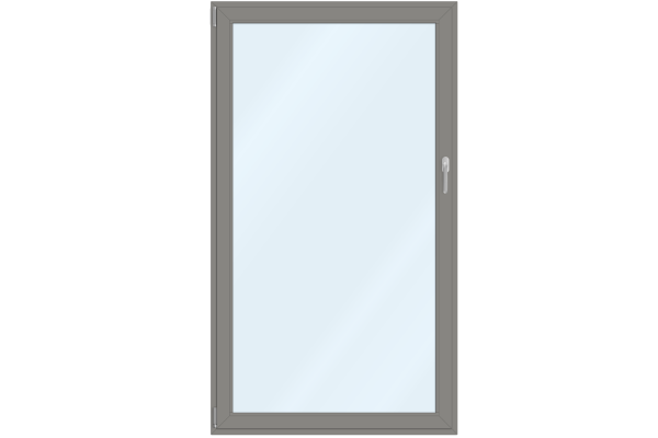 Aluminum French-door gray aluminum