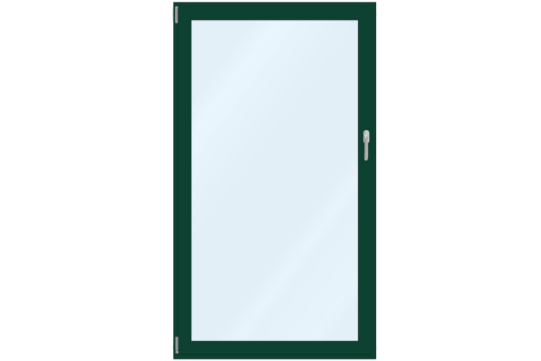 Alu-clad wooden French-door moss green