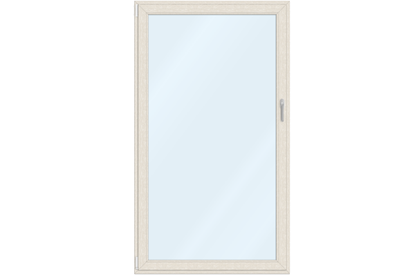 Aluminum-clad vinyl French-door wood-texture beige