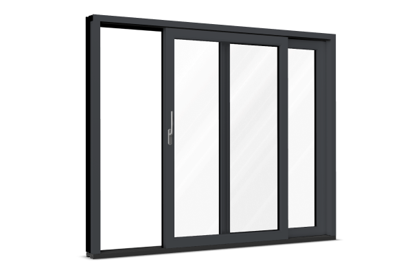 Aluminum patio door graphite gray