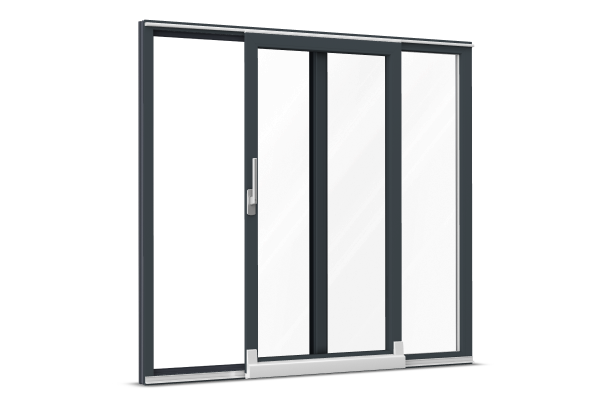 Alu-clad vinyl tilt-and-slide door anthracite