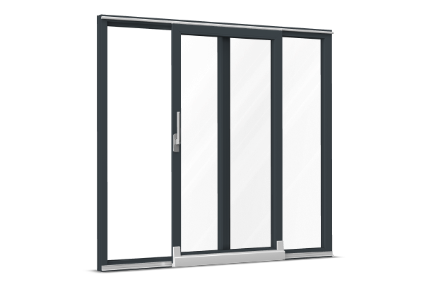 Vinyl Parallel tilt-and-slide door anthracite