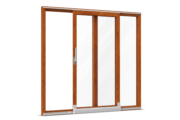 Vinyl Parallel tilt-and-slide door golden oak