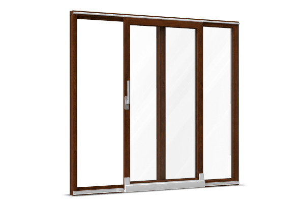 Vinyl Parallel tilt-and-slide door walnut