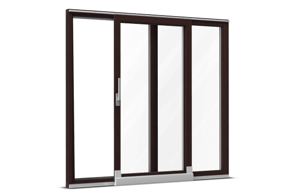 Alu-clad wood tilt-and-slide door chocolate brown
