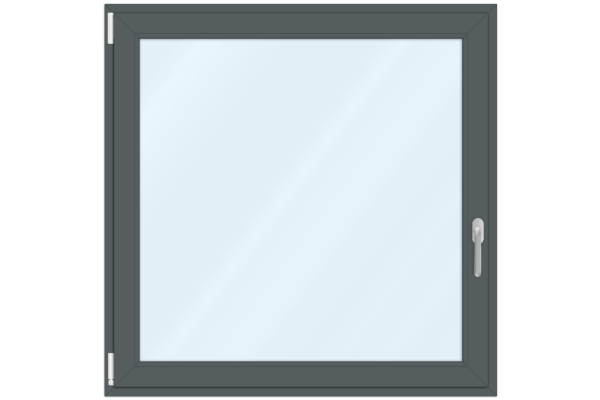 Vinyl window basalt gray