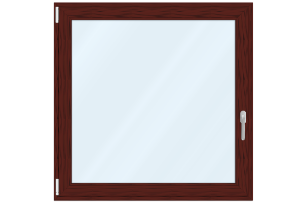 Vinyl window mahagony
