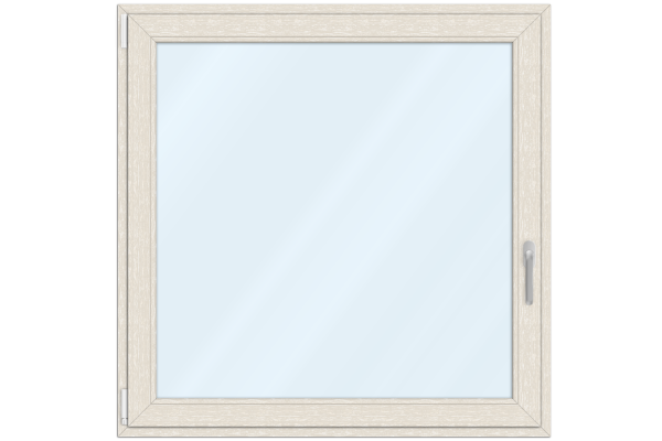 Aluminum-clad vinyl window wood-texture beige