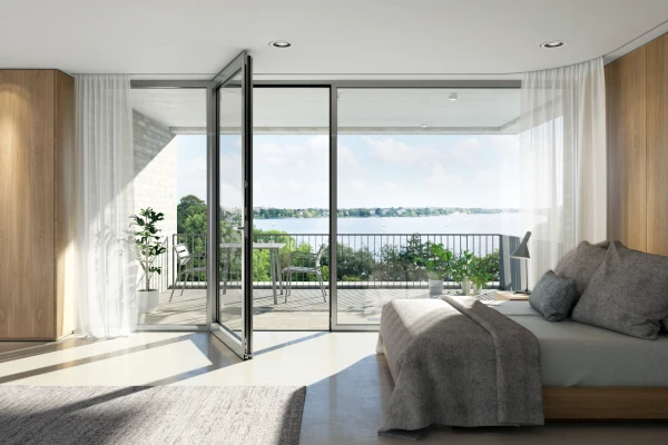 Aluminum balcony door