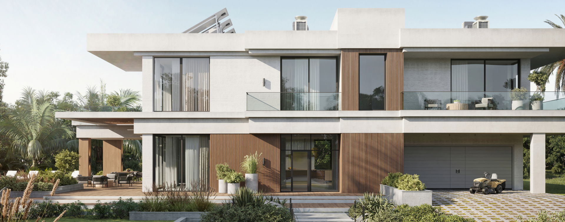 Villa with aluminum doors