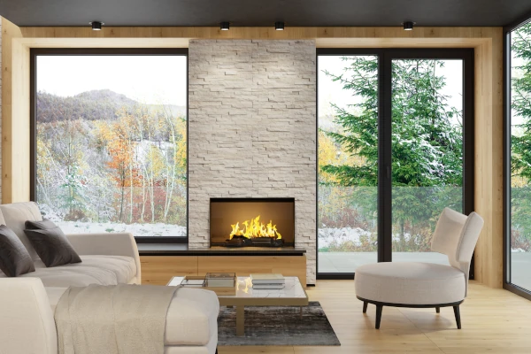 Large aluminum-clad vinyl windows