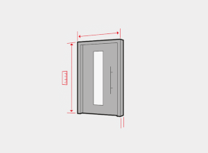 Measure front door