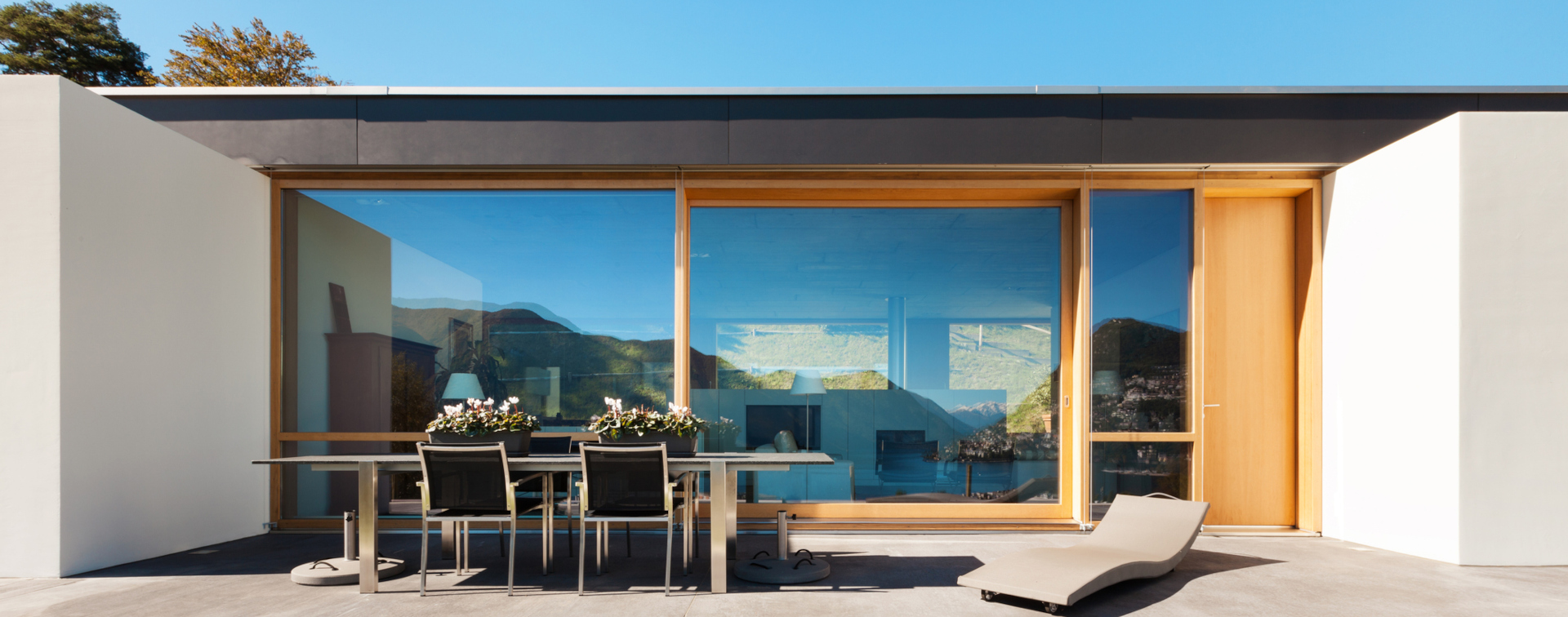 Wooden patio doors