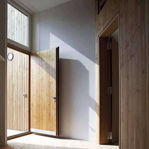 Wood Front Door Entryway