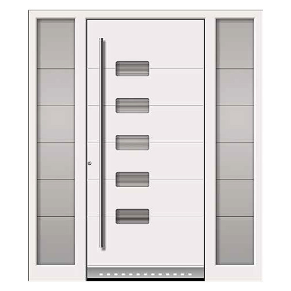 Aluminum Entry Doors In Beautiful Modern Designs Neuffer White Front Door With Glass Inset